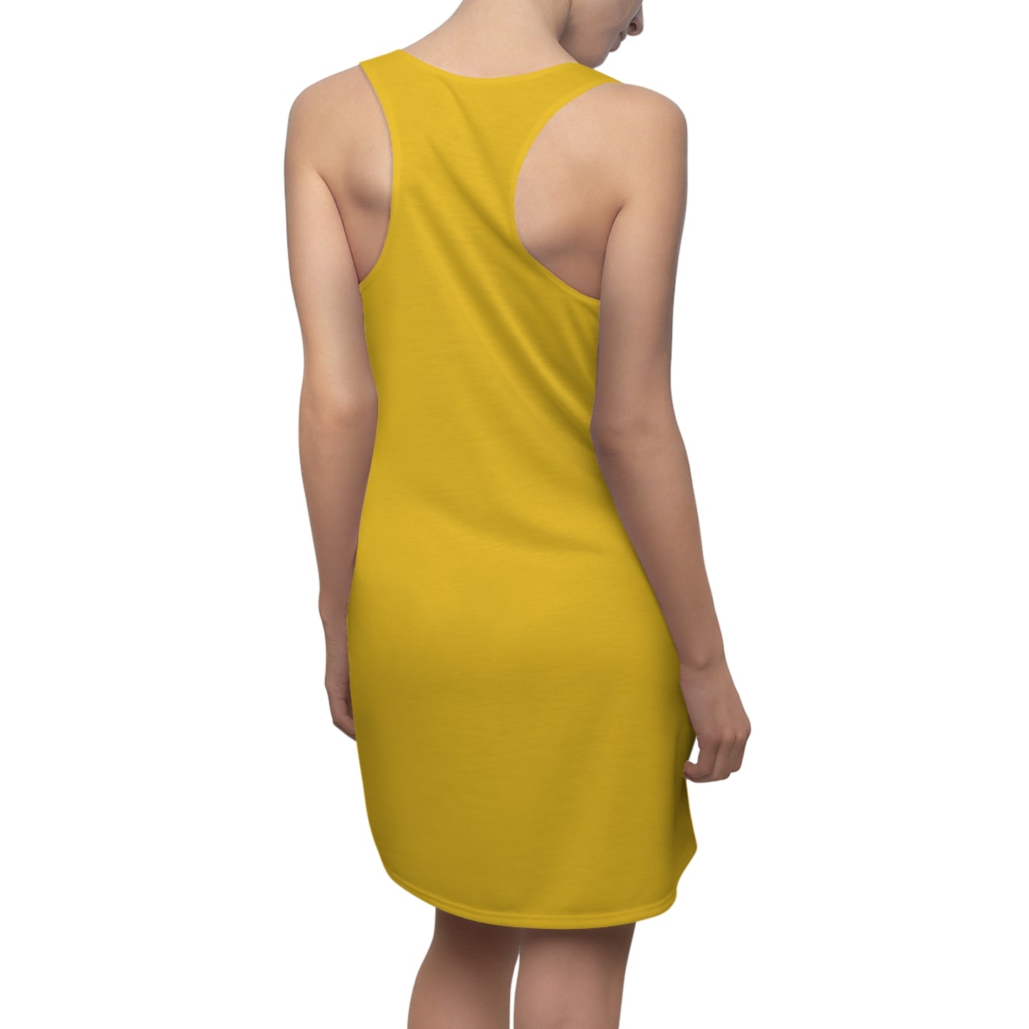 Racerback Dress — Retro 'We Can Cheese It' Vintage Rosie-Inspired Yellow Dress