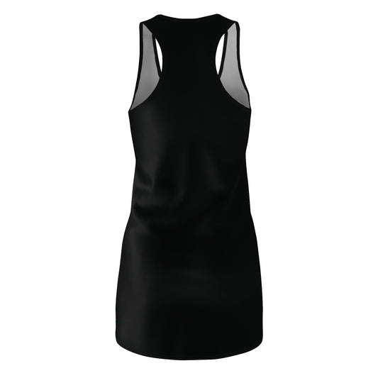 Racerback Dress — 'The Cheesenator' Graphic Dress with Retro Action Poster Design