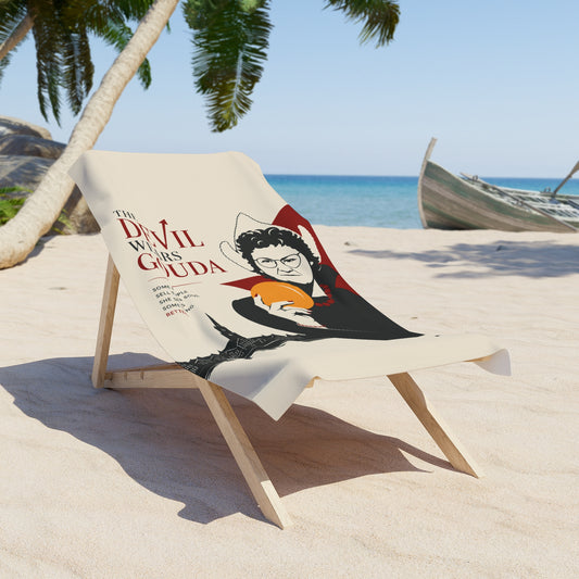 Beach Towel — "The Devil Wears Gouda" Novelty Cheese Lover Towel