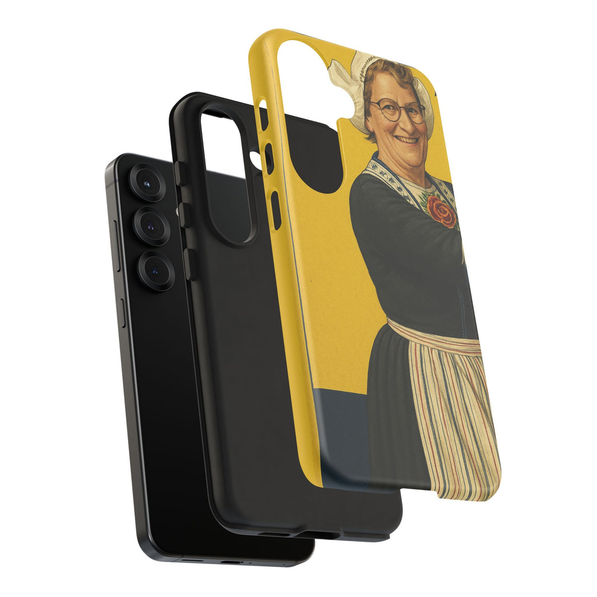 Vintage Nurse Portrait Phone Case – Retro Cheerful Medical Art Tough Case