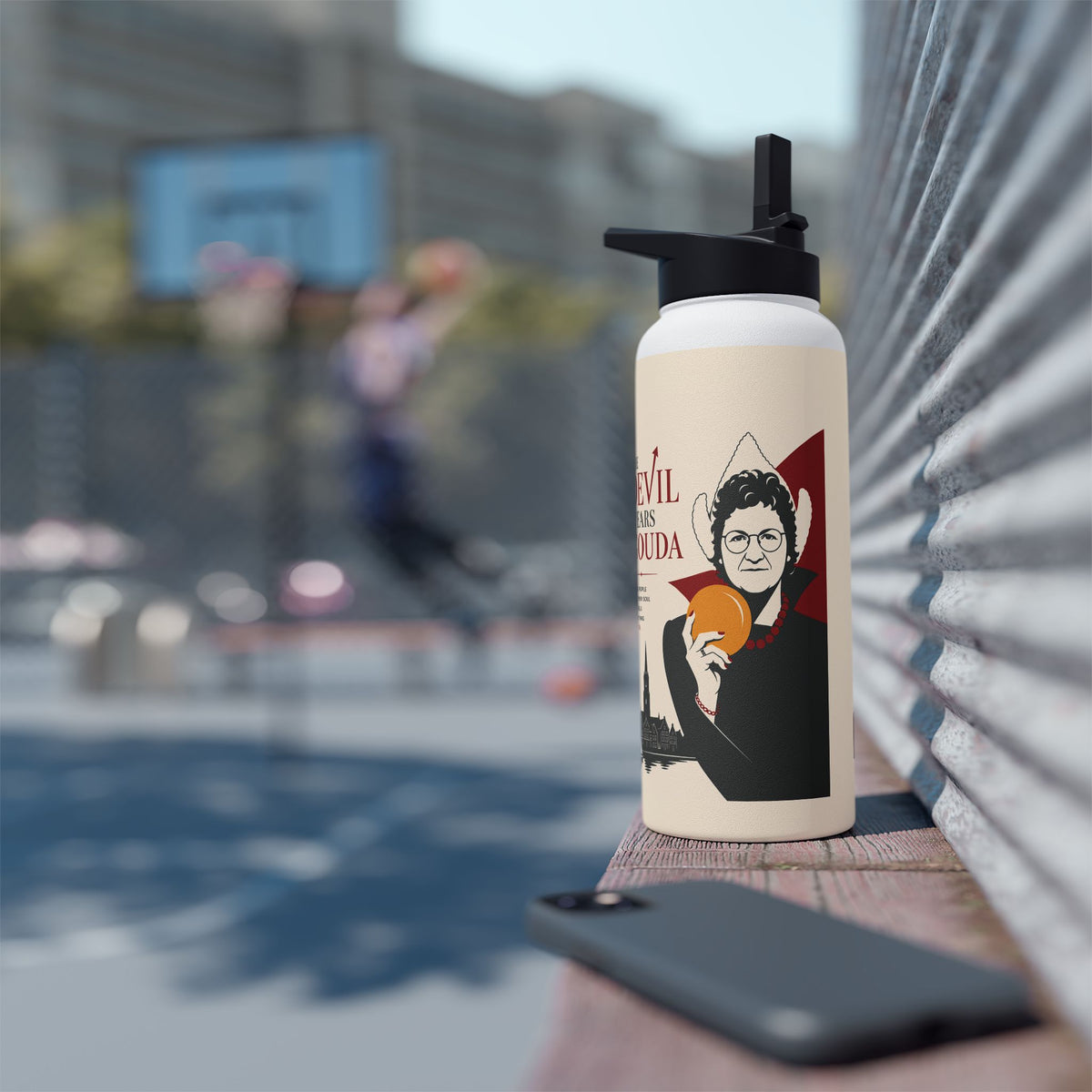 Stainless Steel Water Bottle — 'The Devil Wears Gown' Literary Booklover Bottle