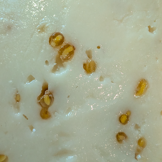 Dutch Goat Fenugreek cheese texture close-up