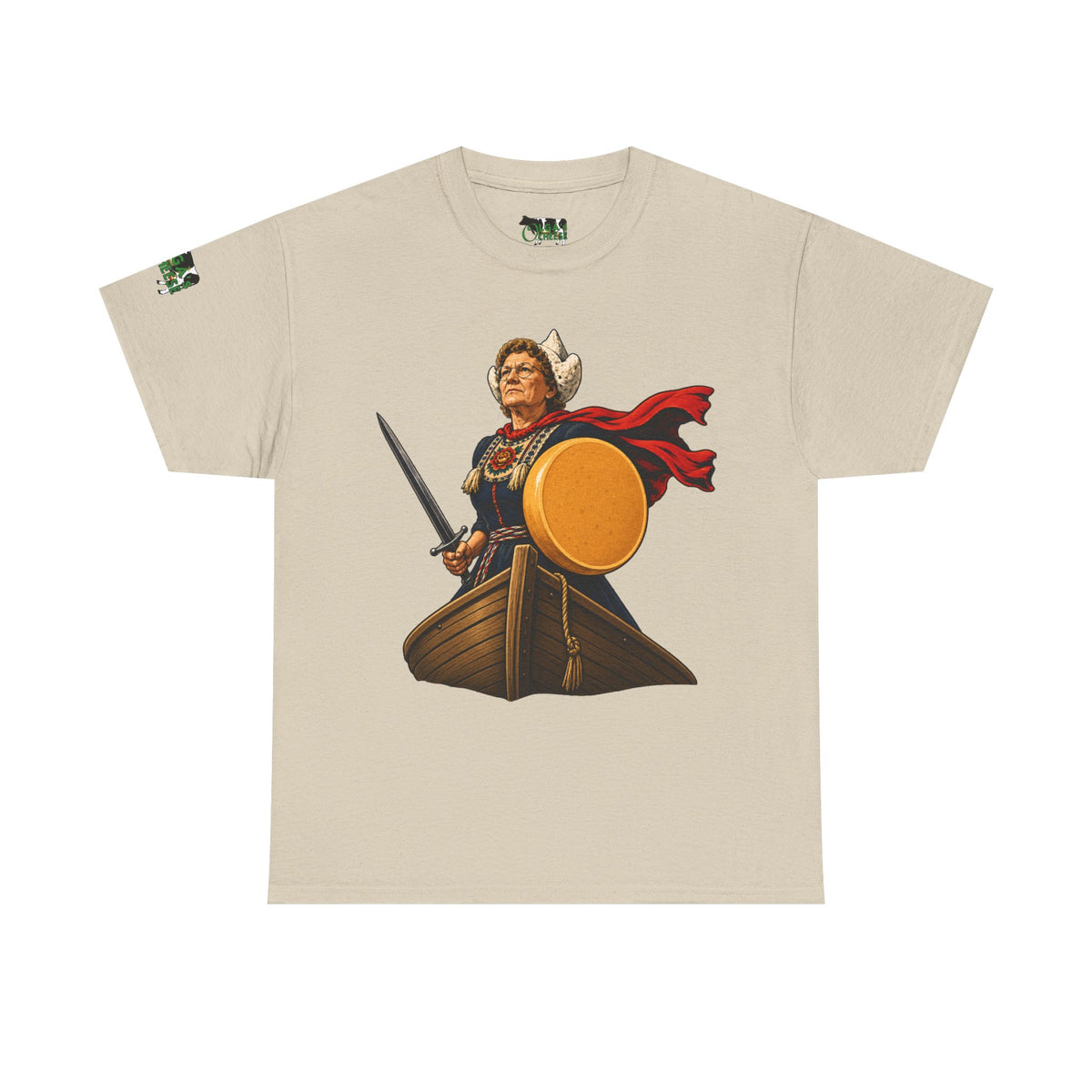 Viking Cheese Warrior T-Shirt — “The Goudassey” Graphic Tee