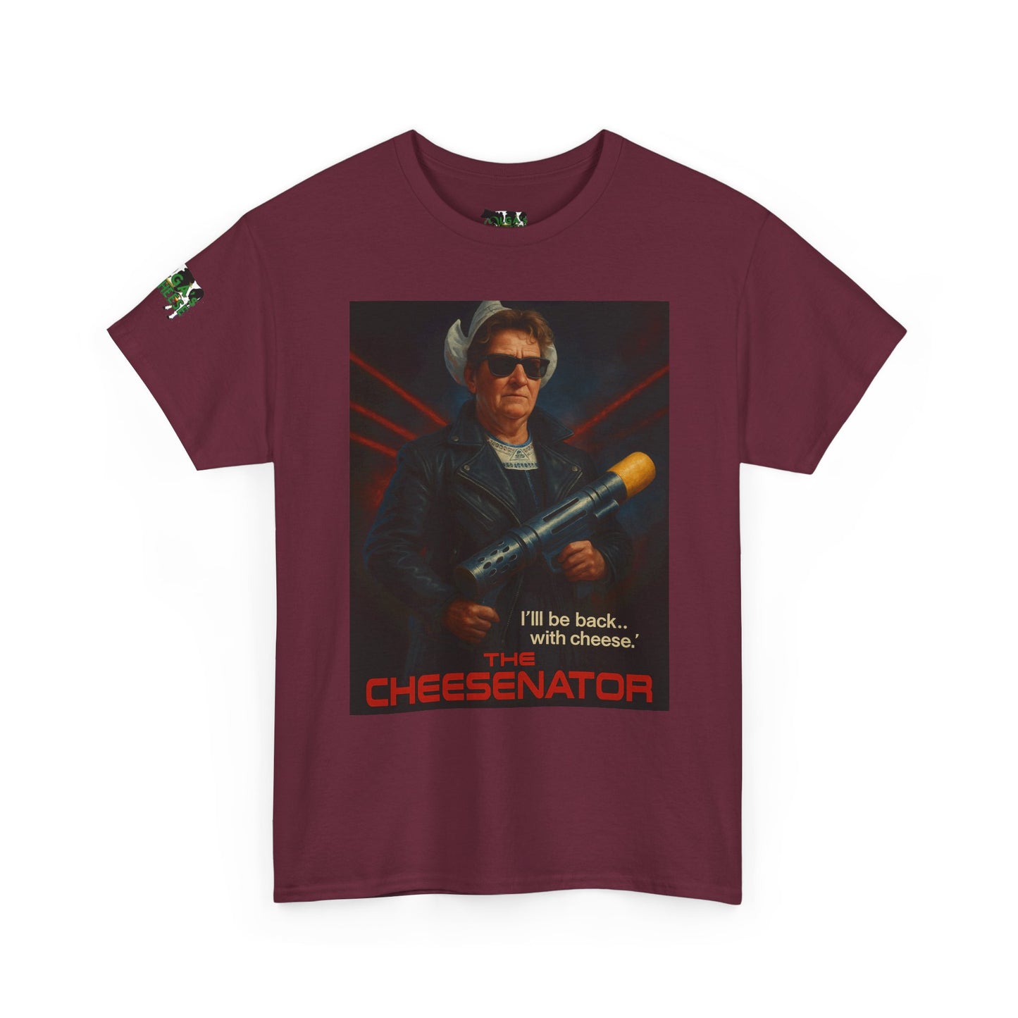 Cheesenator T-Shirt — 'I'll Be Back... with Cheese' Retro Poster Tee