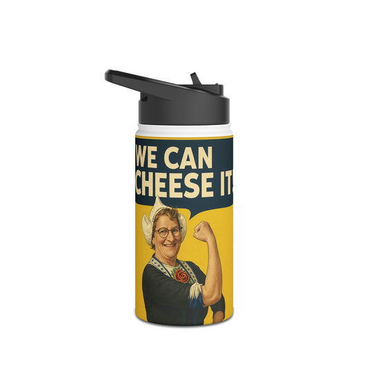 Water Bottle — Retro 'We Can Chew It!' Vintage Rosie-Style Stainless Steel Bottle