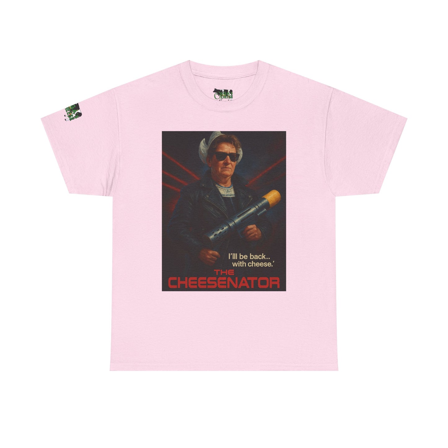 Cheesenator T-Shirt — 'I'll Be Back... with Cheese' Retro Poster Tee