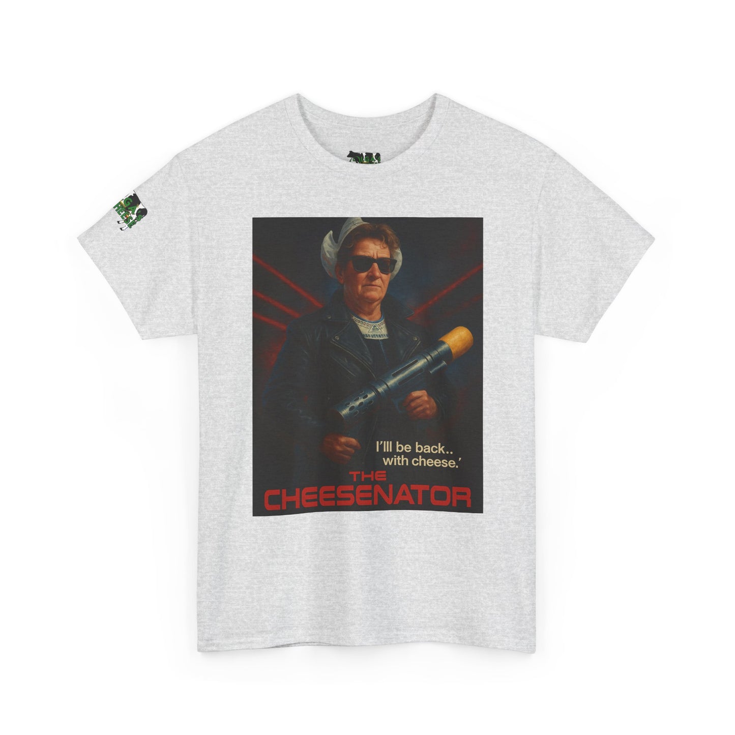 Cheesenator T-Shirt — 'I'll Be Back... with Cheese' Retro Poster Tee