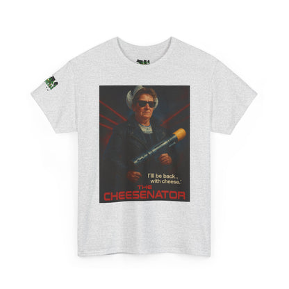 Cheesenator T-Shirt — 'I'll Be Back... with Cheese' Retro Poster Tee