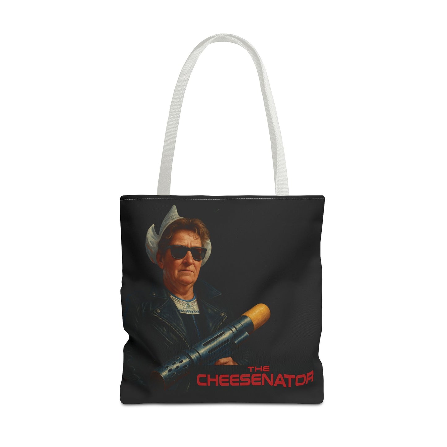 Cheesenator Graphic Tote Bag — Retro Cool Novelty Carryall