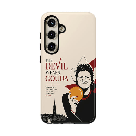 Phone Case — “The Devil Wears Gouda” Vintage Cheese Lover Protective Case