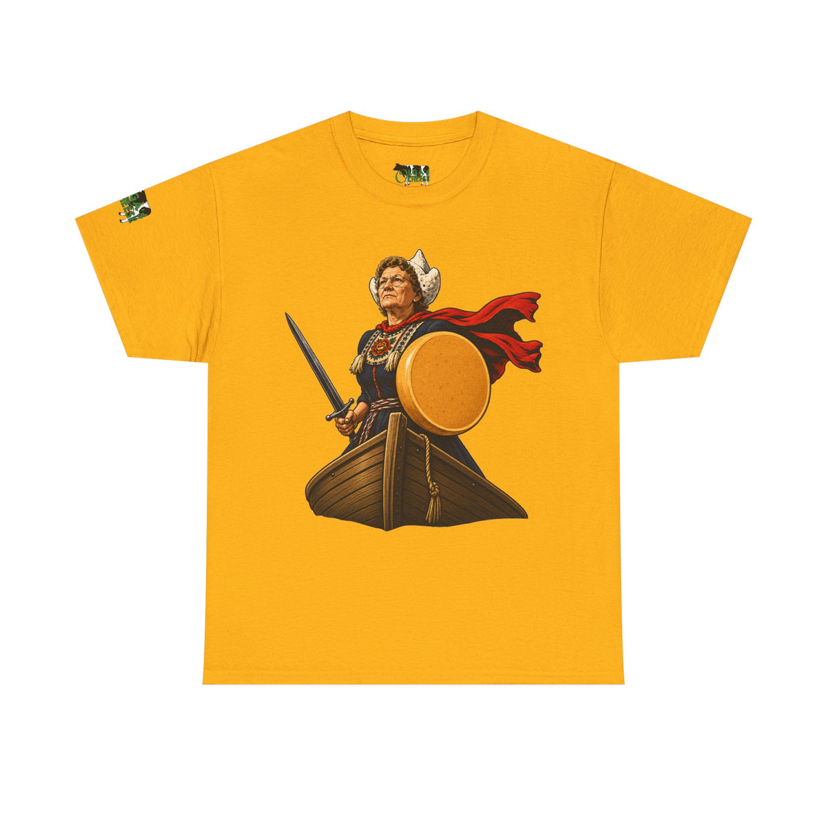 Viking Cheese Warrior T-Shirt — “The Goudassey” Graphic Tee