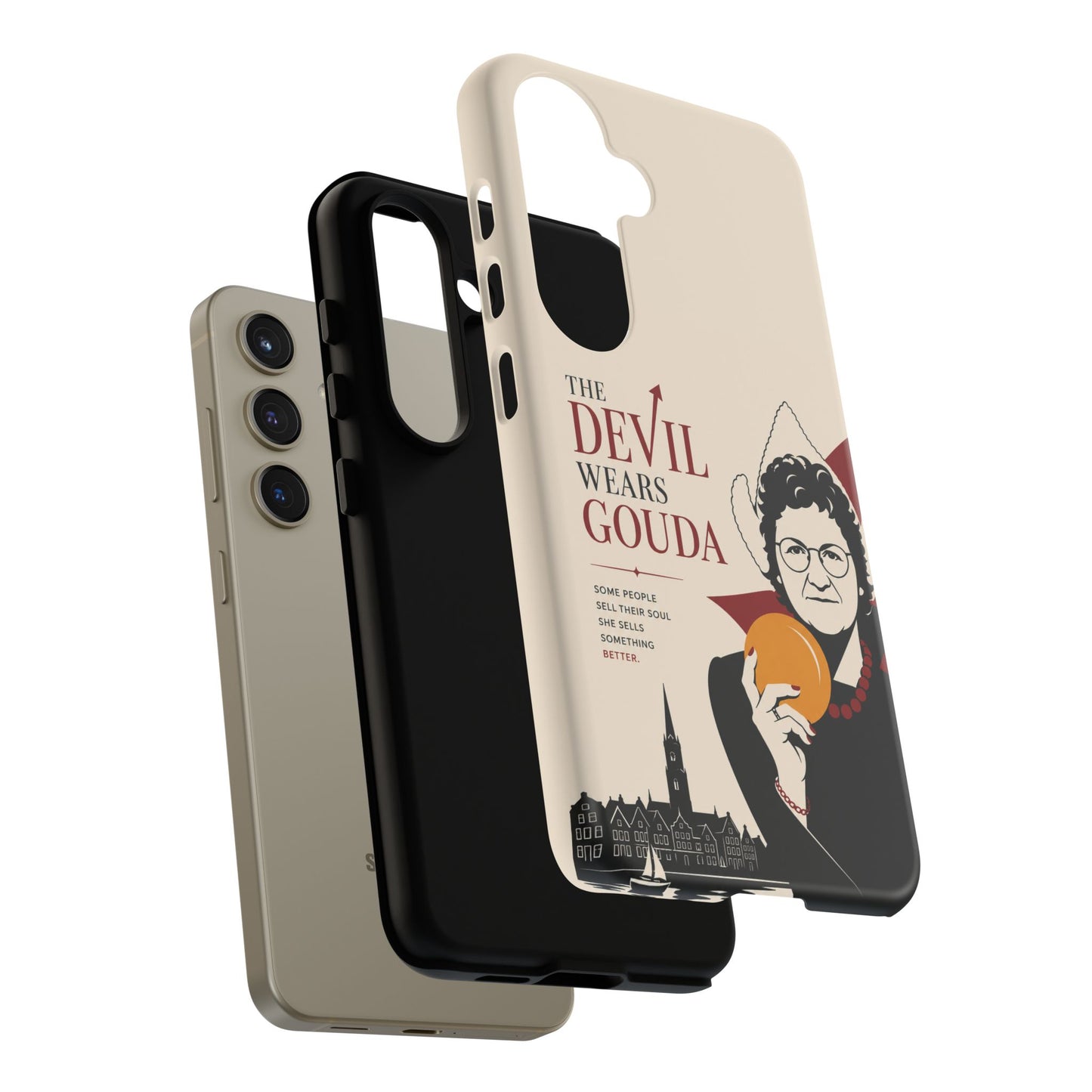 Phone Case — “The Devil Wears Gouda” Vintage Cheese Lover Protective Case