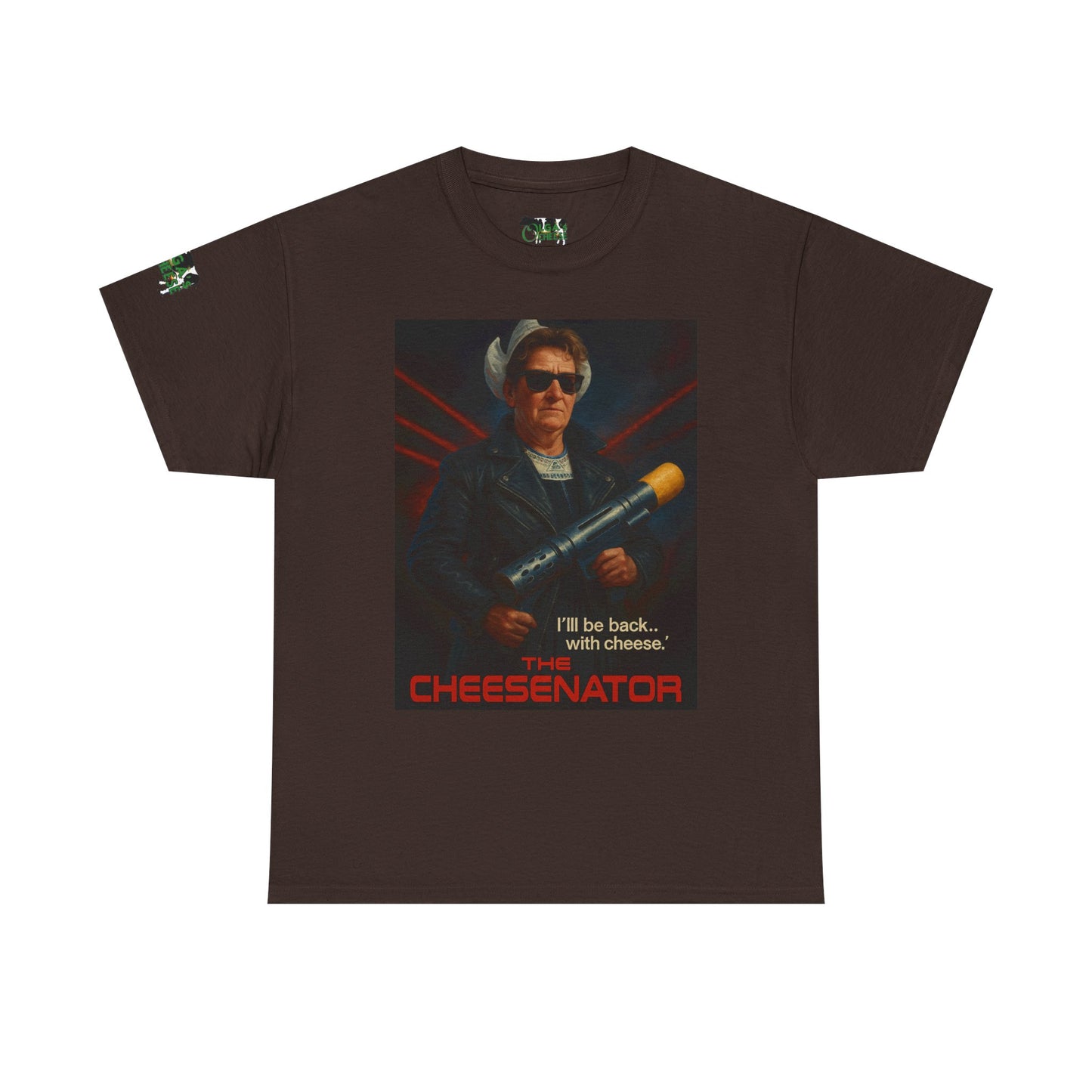 Cheesenator T-Shirt — 'I'll Be Back... with Cheese' Retro Poster Tee