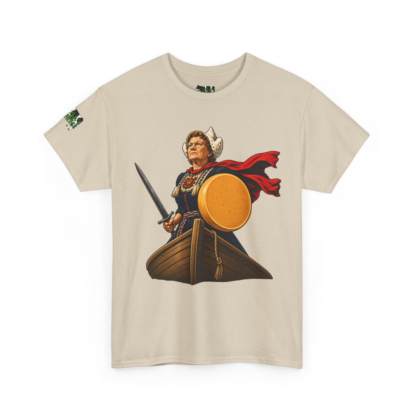 Viking Cheese Warrior T-Shirt — “The Goudassey” Graphic Tee