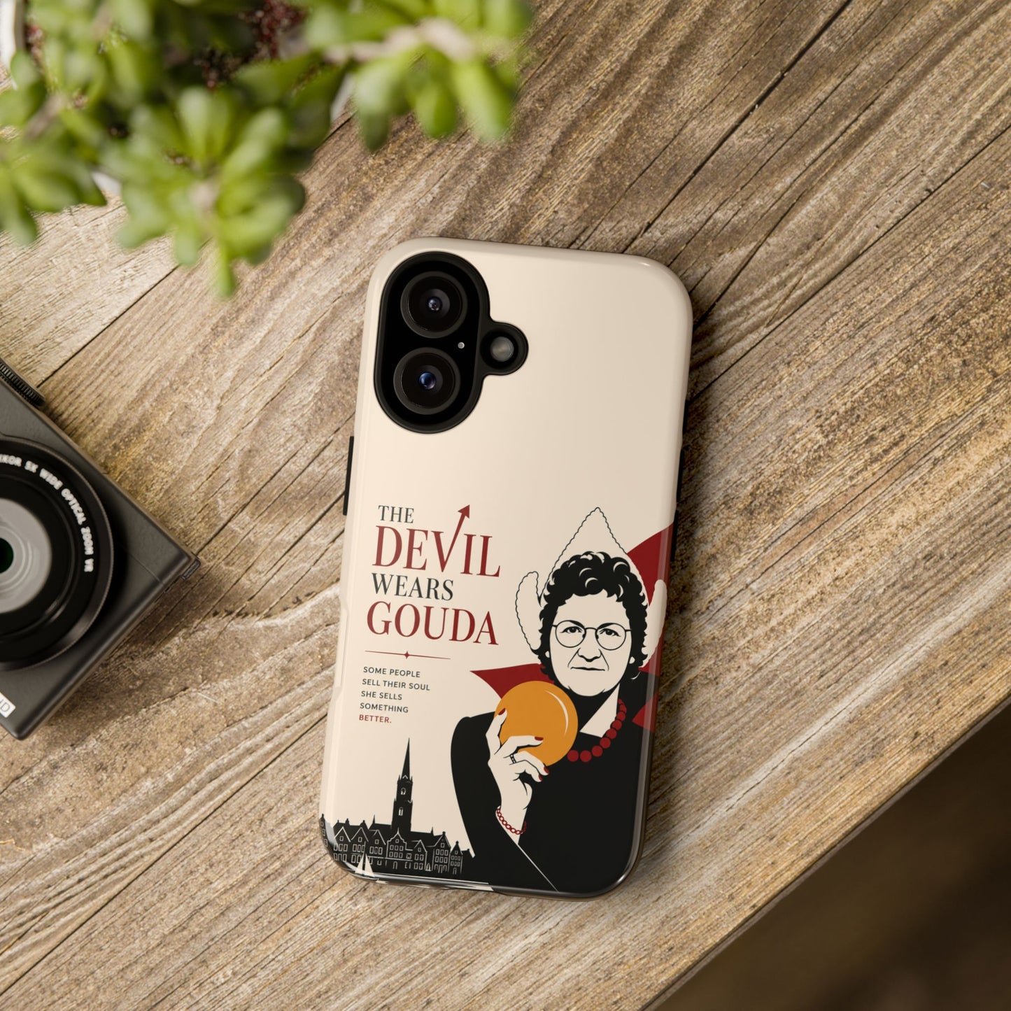 Phone Case — “The Devil Wears Gouda” Vintage Cheese Lover Protective Case