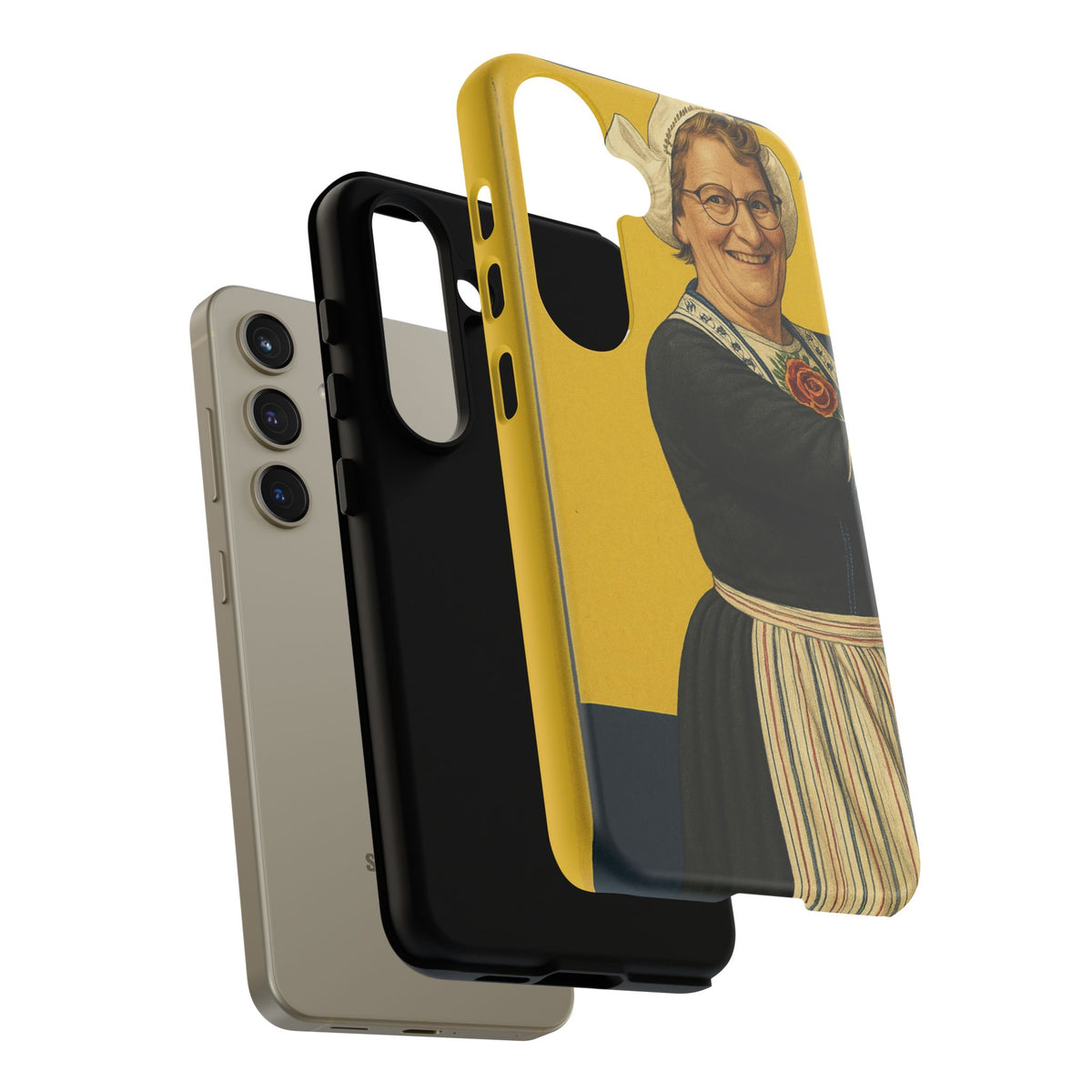 Vintage Nurse Portrait Phone Case – Retro Cheerful Medical Art Tough Case