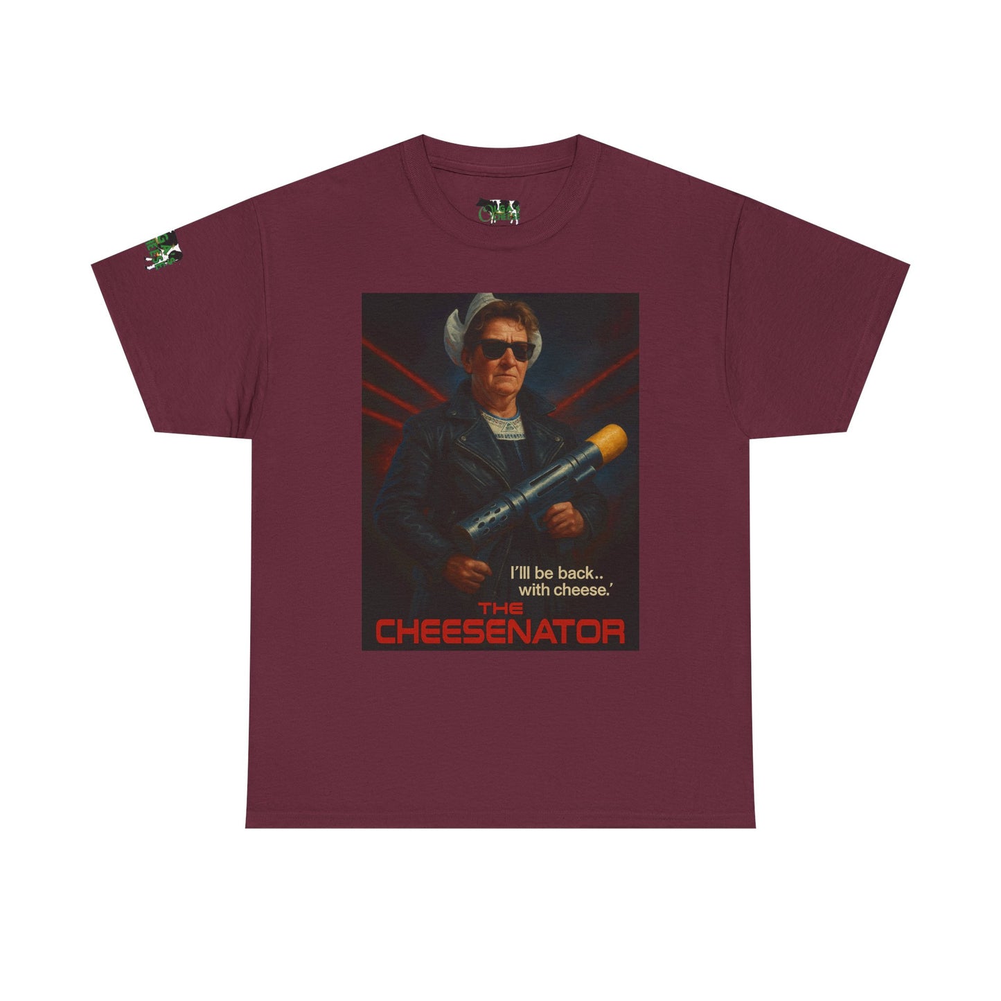 Cheesenator T-Shirt — 'I'll Be Back... with Cheese' Retro Poster Tee