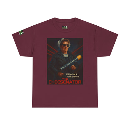 Cheesenator T-Shirt — 'I'll Be Back... with Cheese' Retro Poster Tee
