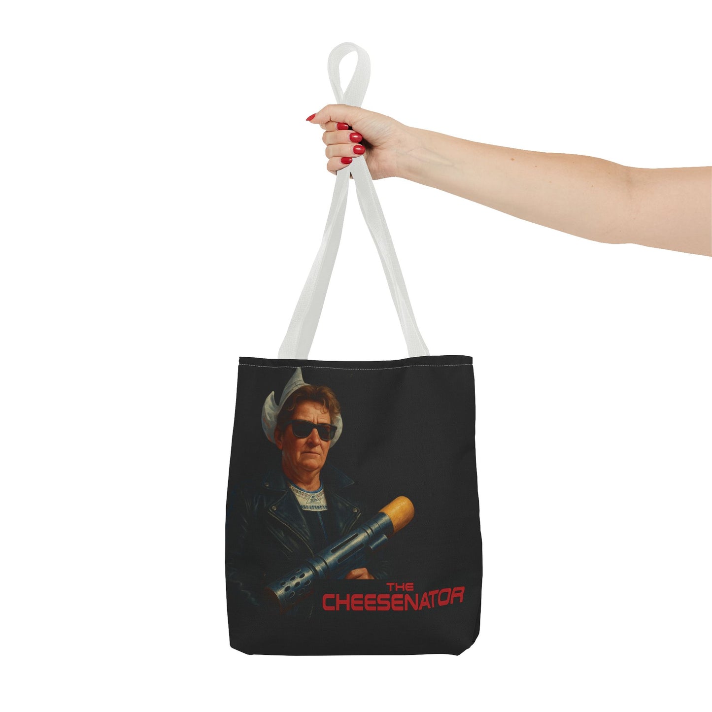 Cheesenator Graphic Tote Bag — Retro Cool Novelty Carryall