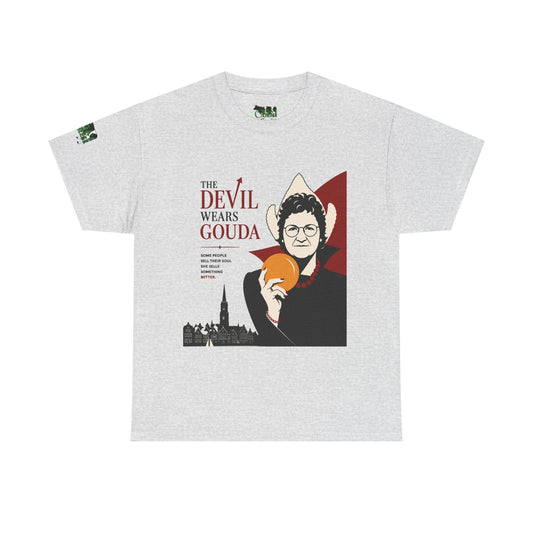 The Devil Wears Gouda T-Shirt – Funny Cheese Parody Tee