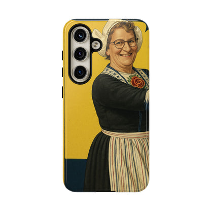 Vintage Nurse Portrait Phone Case – Retro Cheerful Medical Art Tough Case
