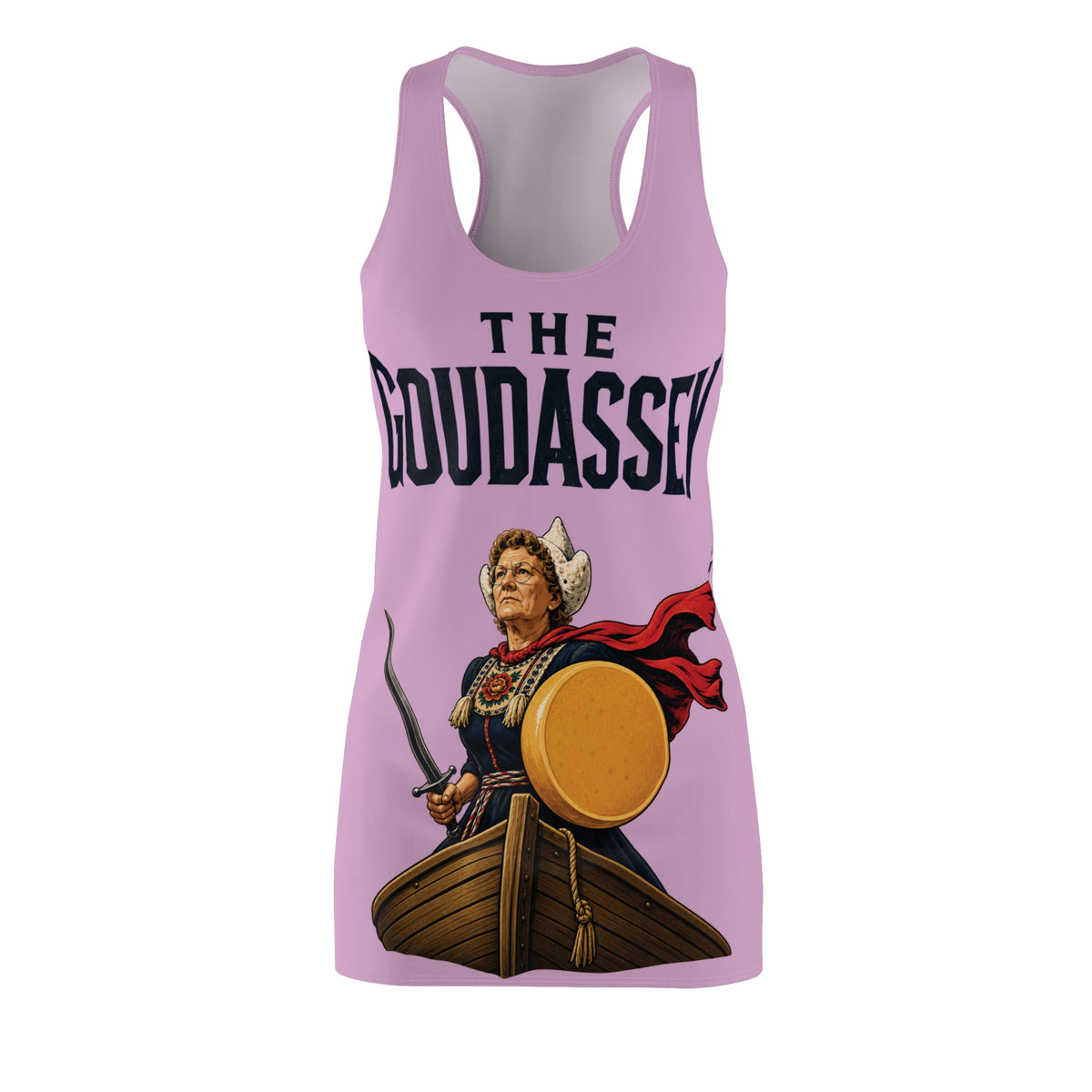Copy of Devil Wears Gouda Racerback Dress — Novelty Cheese Lover Graphic Dress