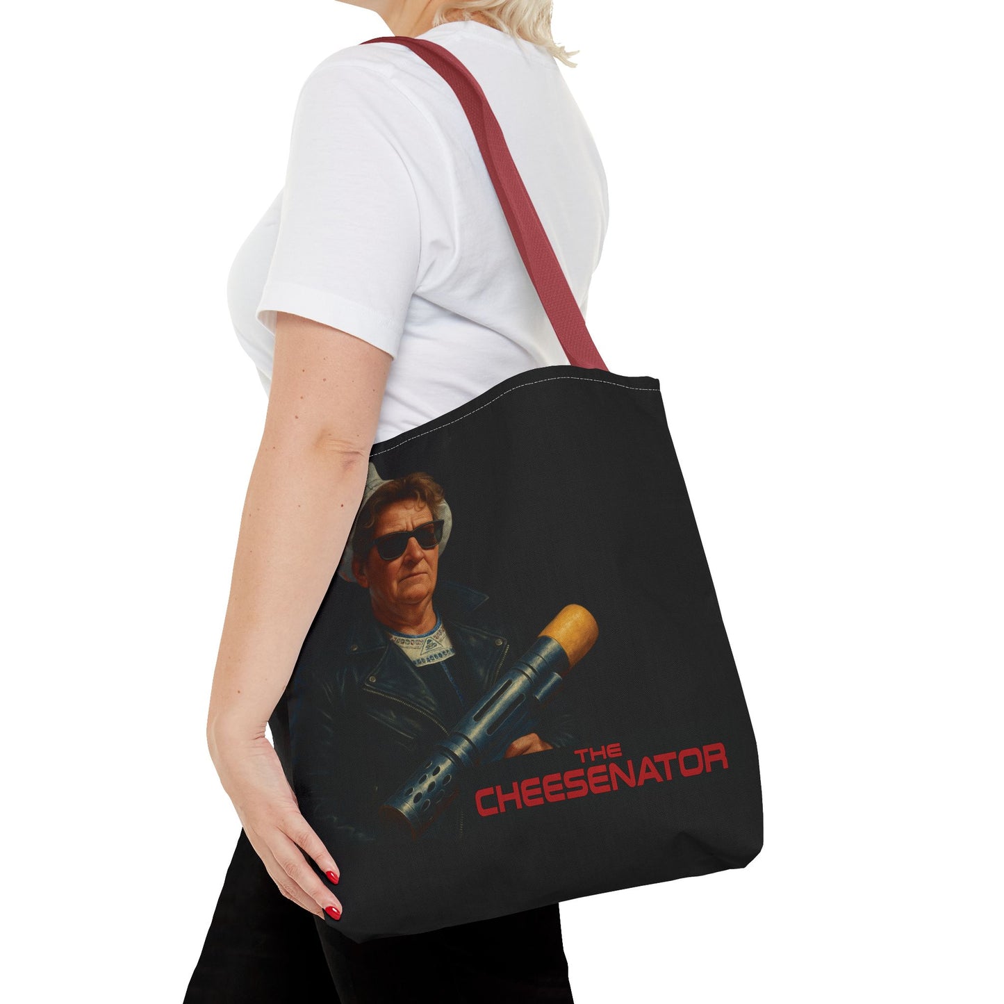 Cheesenator Graphic Tote Bag — Retro Cool Novelty Carryall