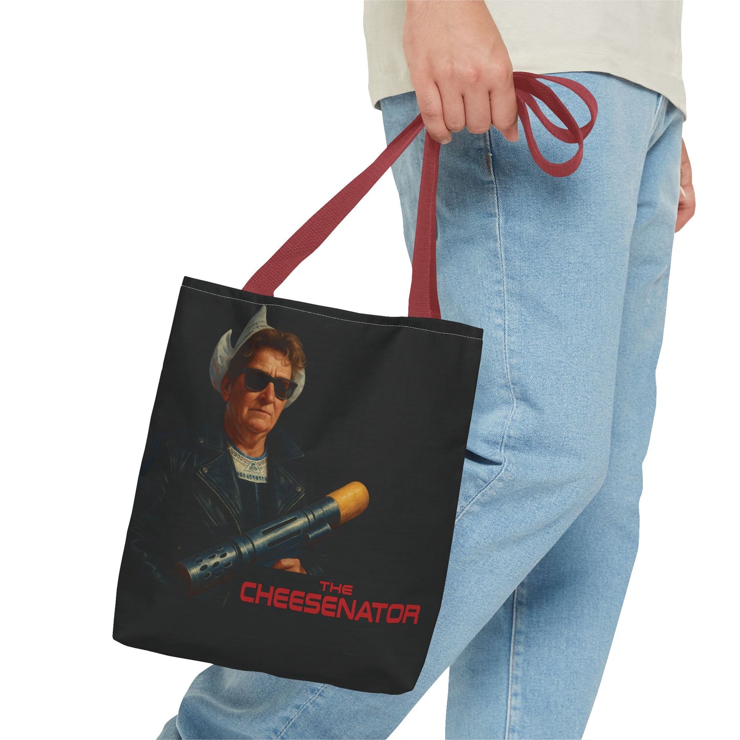 Cheesenator Graphic Tote Bag — Retro Cool Novelty Carryall