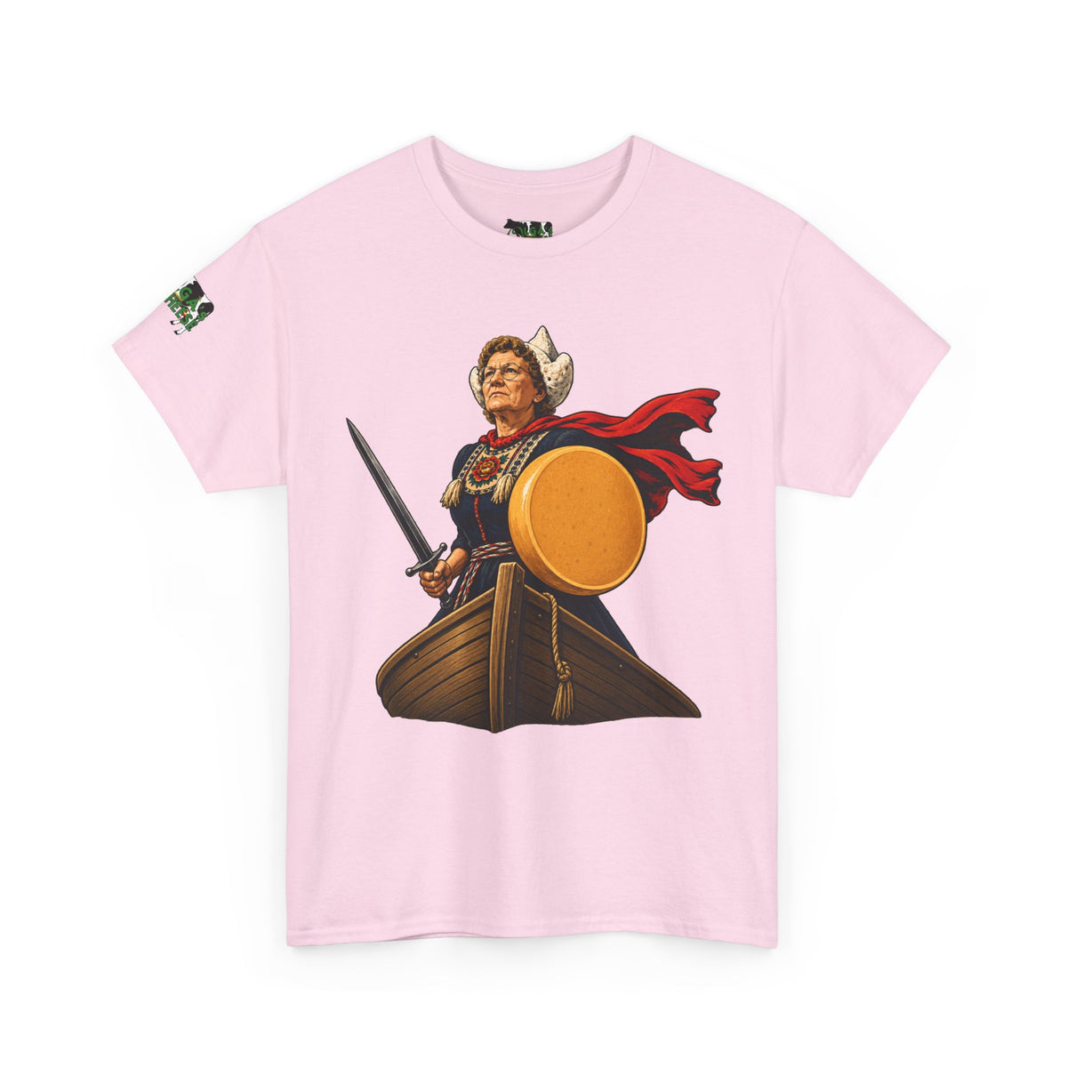 Viking Cheese Warrior T-Shirt — “The Goudassey” Graphic Tee