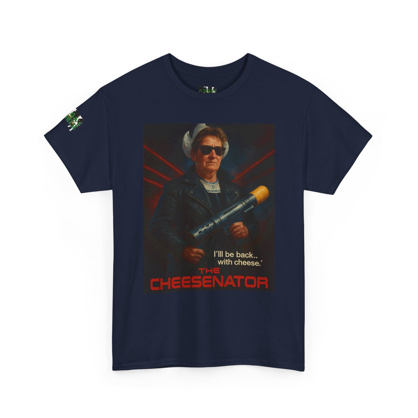 Cheesenator T-Shirt — 'I'll Be Back... with Cheese' Retro Poster Tee
