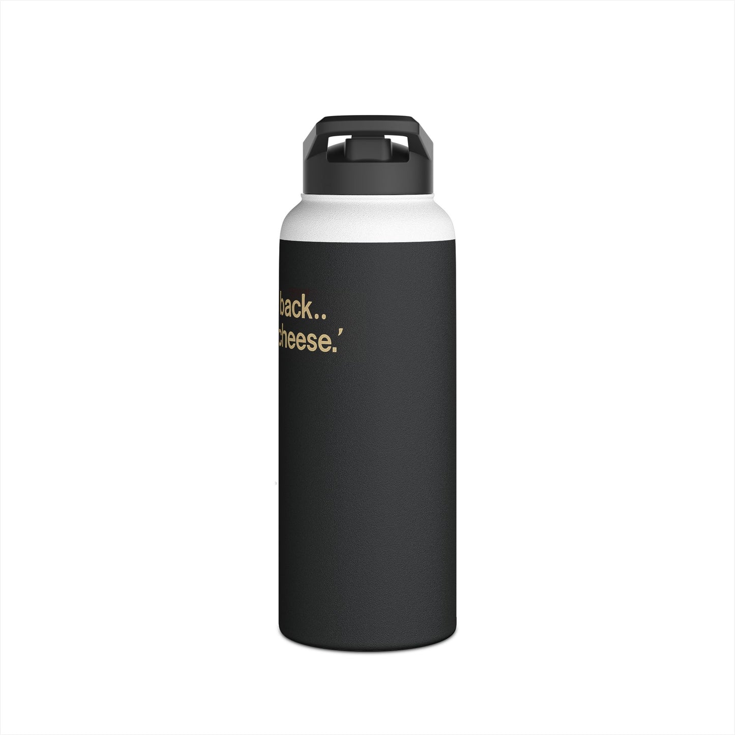 Stainless Water Bottle — “The Cheesenantor” Retro Movie Parody Design