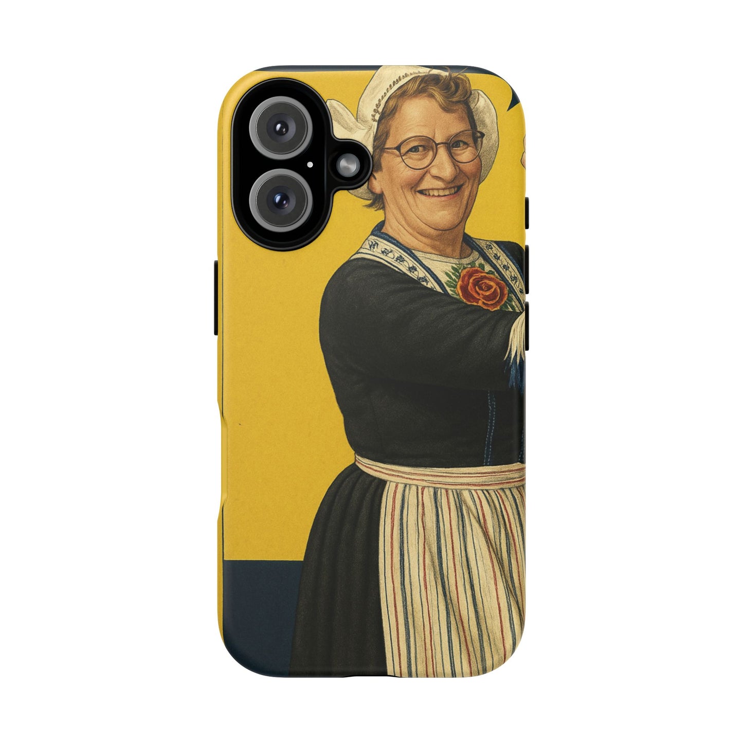 Vintage Nurse Portrait Phone Case – Retro Cheerful Medical Art Tough Case