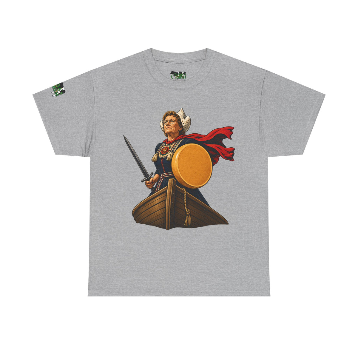 Viking Cheese Warrior T-Shirt — “The Goudassey” Graphic Tee