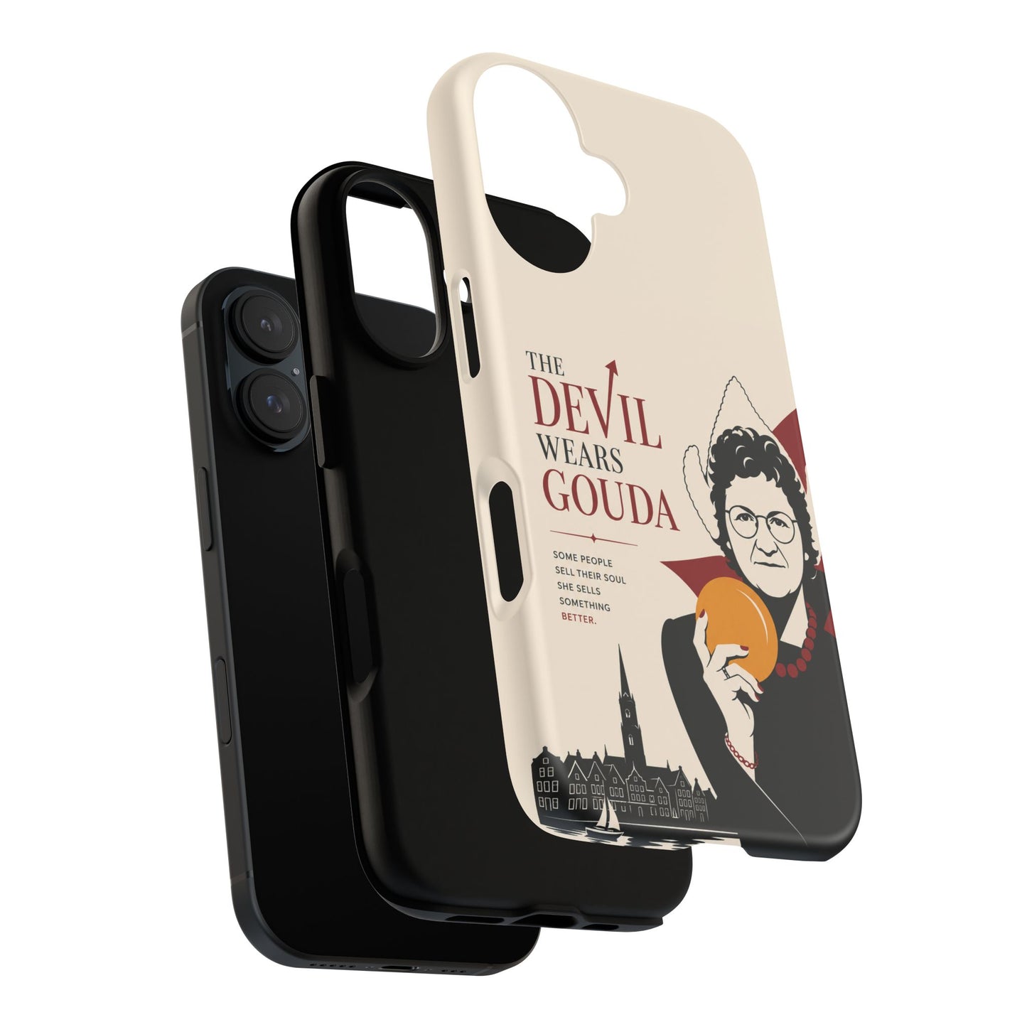 Phone Case — “The Devil Wears Gouda” Vintage Cheese Lover Protective Case