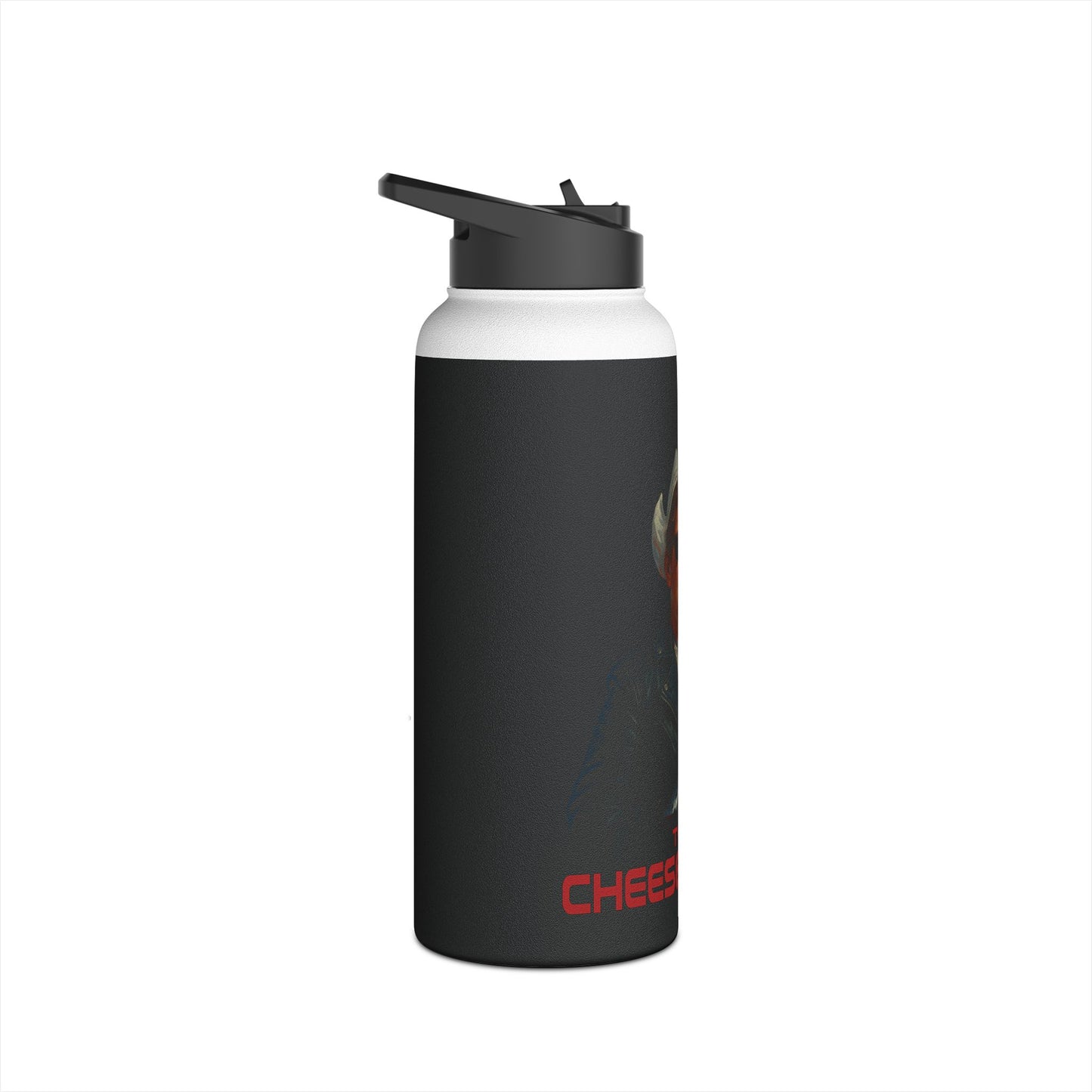 Stainless Water Bottle — “The Cheesenantor” Retro Movie Parody Design