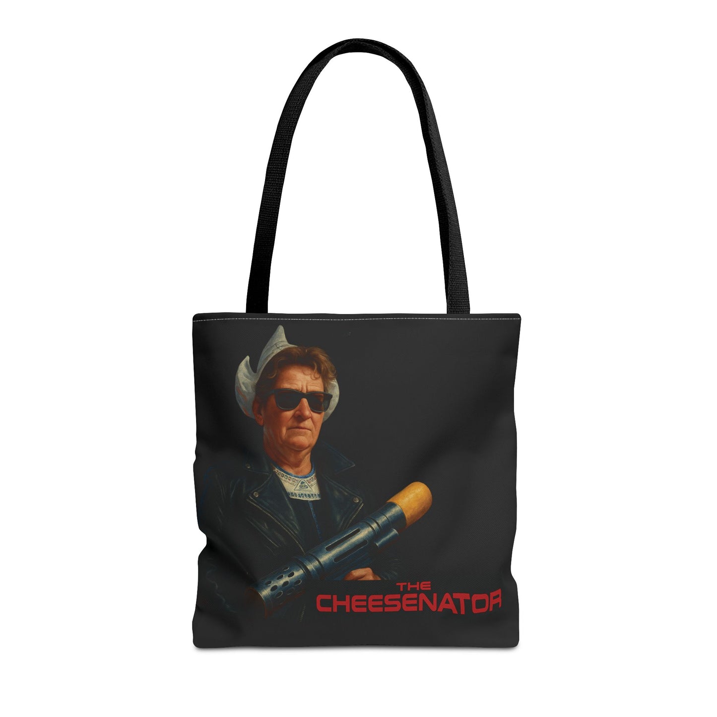 Cheesenator Graphic Tote Bag — Retro Cool Novelty Carryall