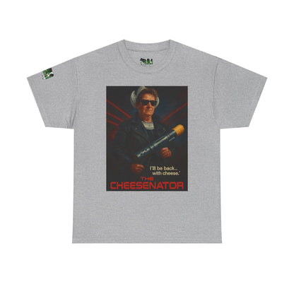 Cheesenator T-Shirt — 'I'll Be Back... with Cheese' Retro Poster Tee