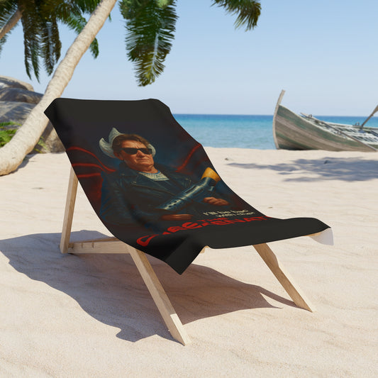 Cheesenator Beach Towel - "I'll Be Back... With Cheese" Novelty Beach Towel