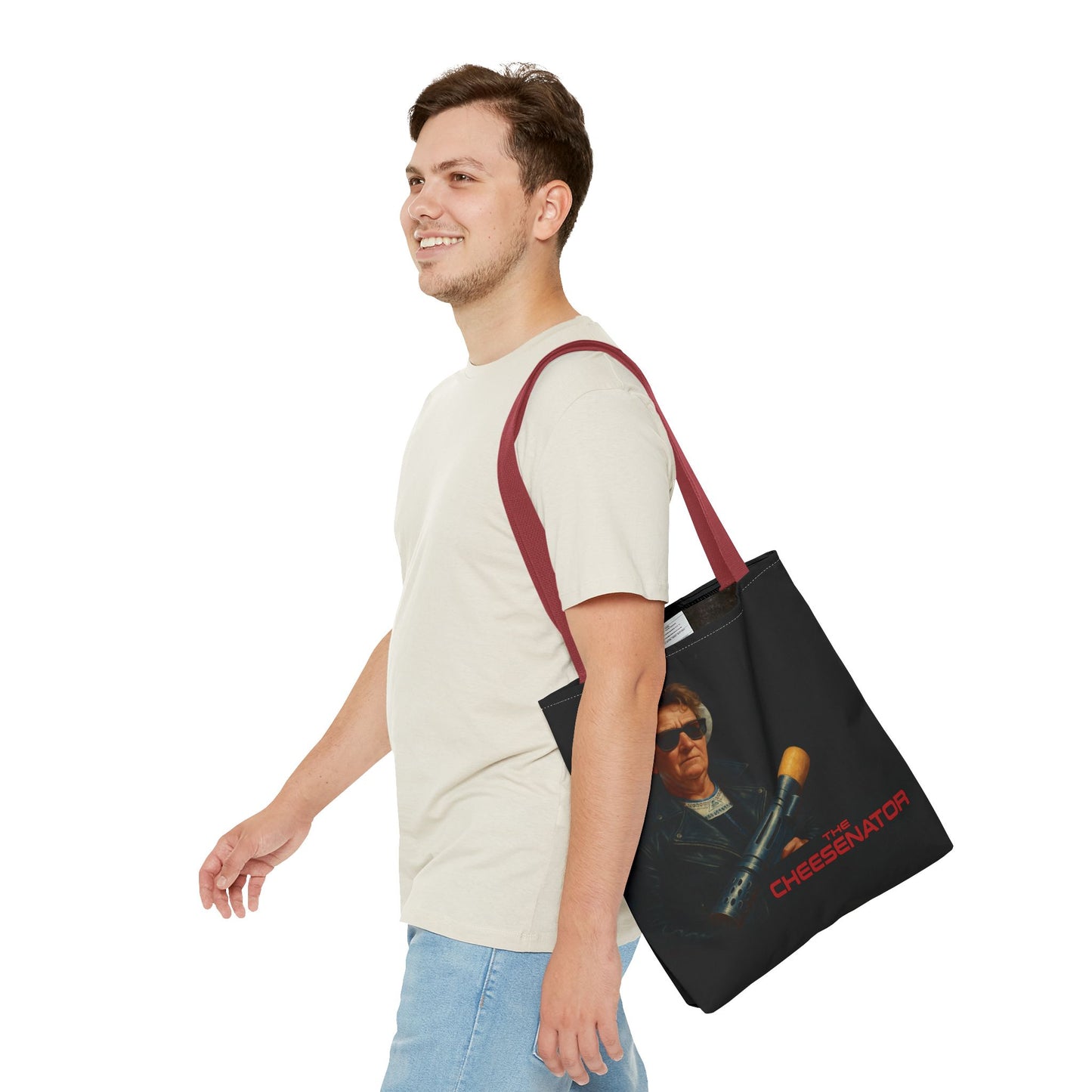 Cheesenator Graphic Tote Bag — Retro Cool Novelty Carryall