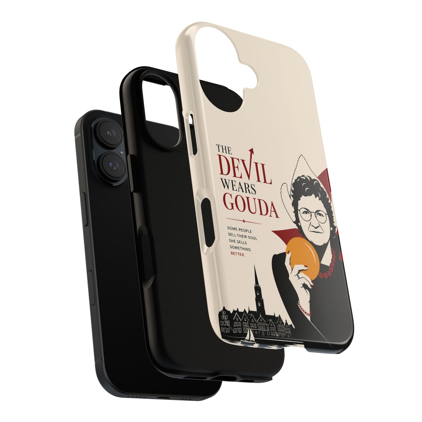 Phone Case — “The Devil Wears Gouda” Vintage Cheese Lover Protective Case
