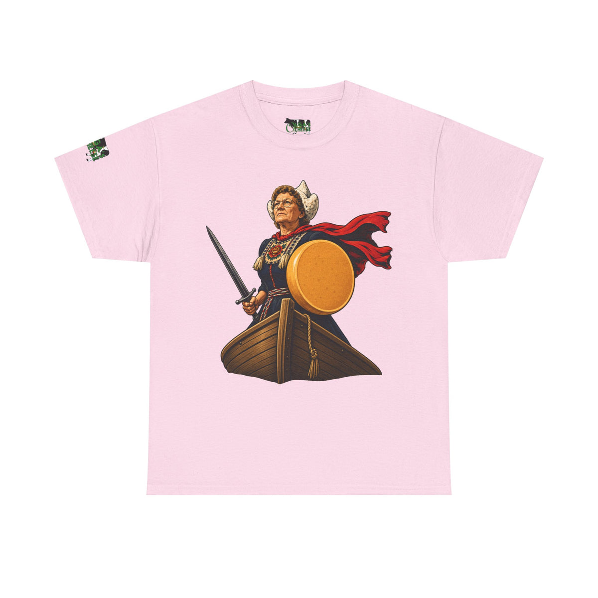 Viking Cheese Warrior T-Shirt — “The Goudassey” Graphic Tee