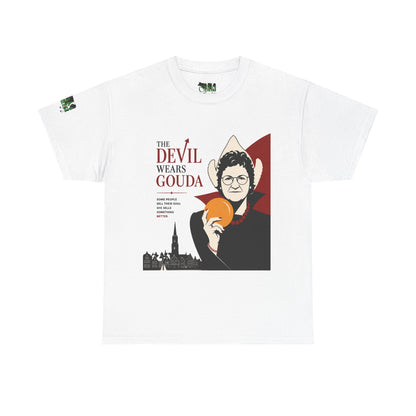 The Devil Wears Gouda T-Shirt – Funny Cheese Parody Tee