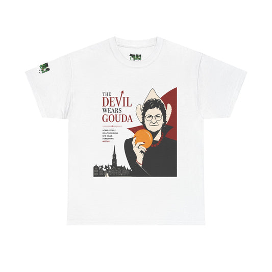 The Devil Wears Gouda T-Shirt – Funny Cheese Parody Tee