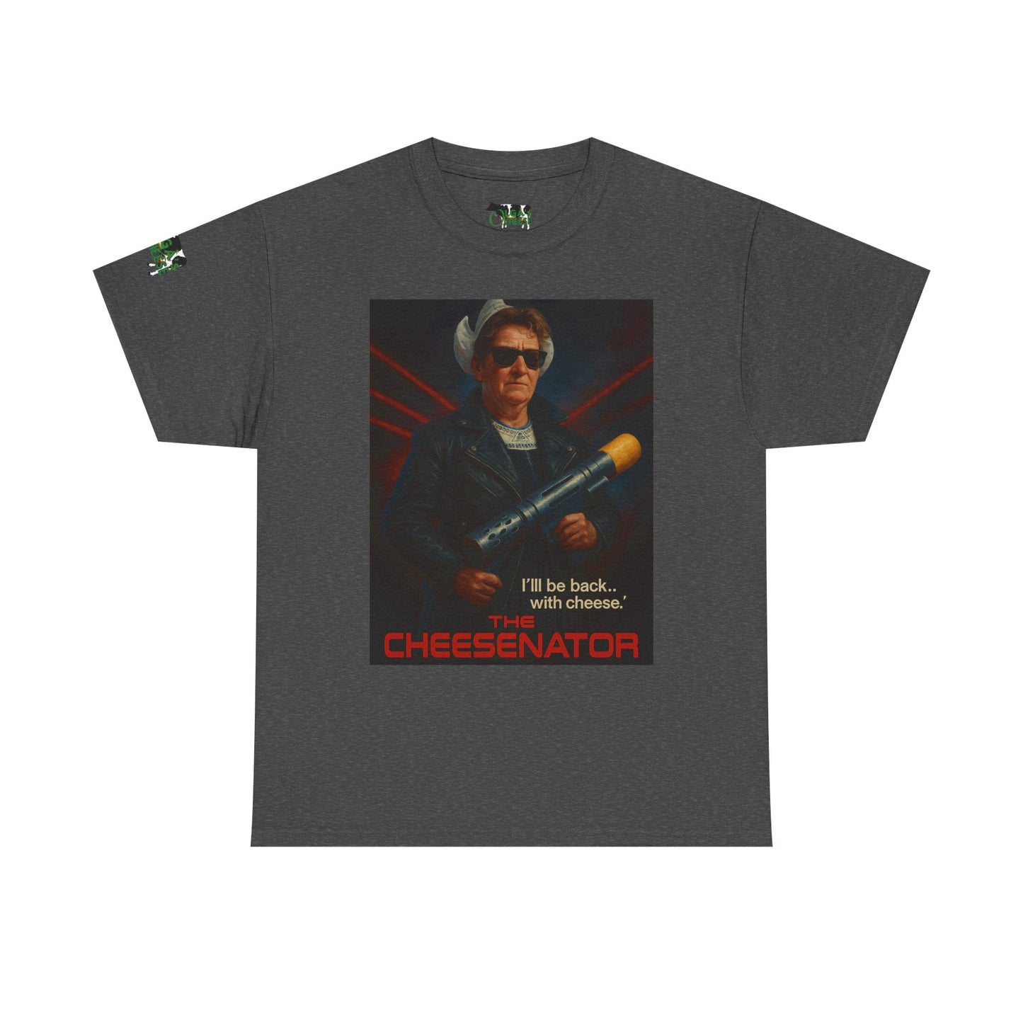 Cheesenator T-Shirt — 'I'll Be Back... with Cheese' Retro Poster Tee