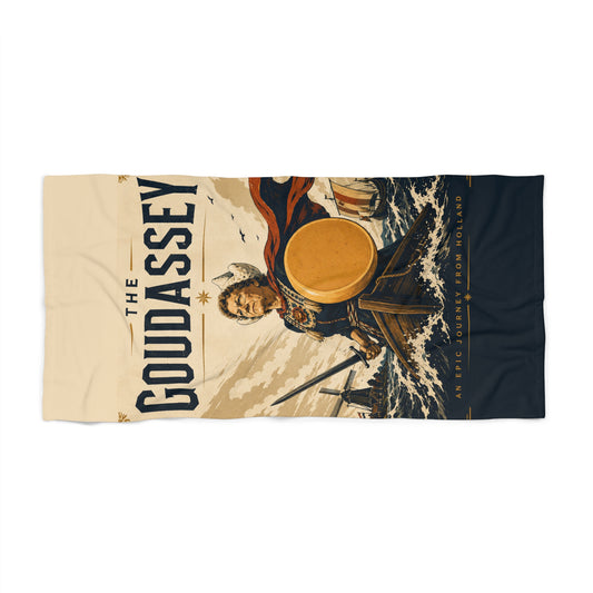 Viking Shield Coastal Beach Towel — 'The Gudassey' Retro Nautical Design