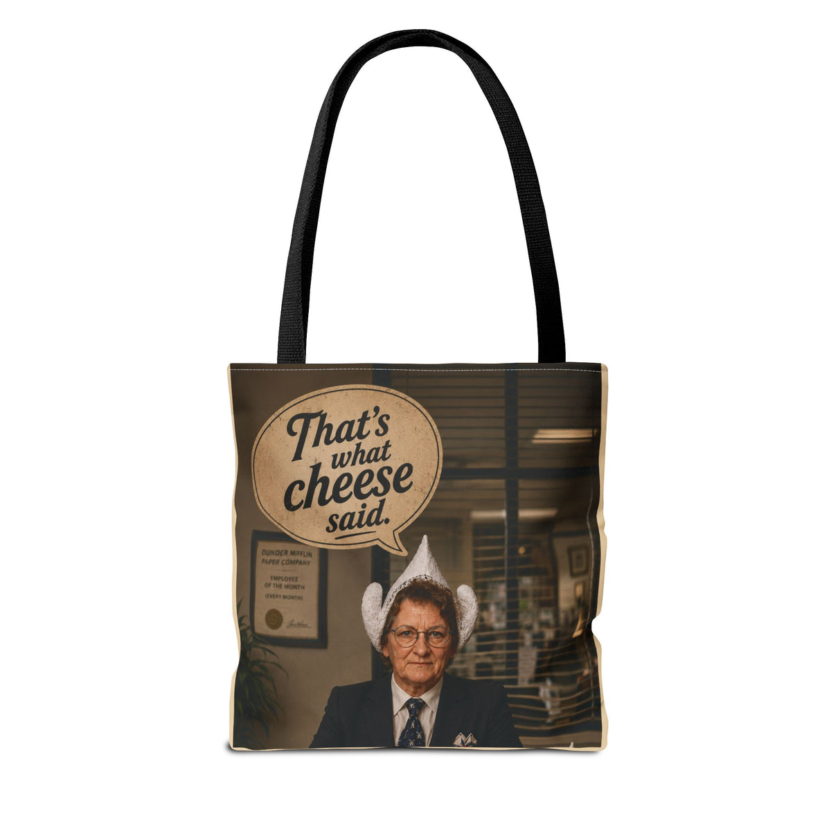 That’s What Cheese Said Tote Bag — Funny Retro Office Quote Tote