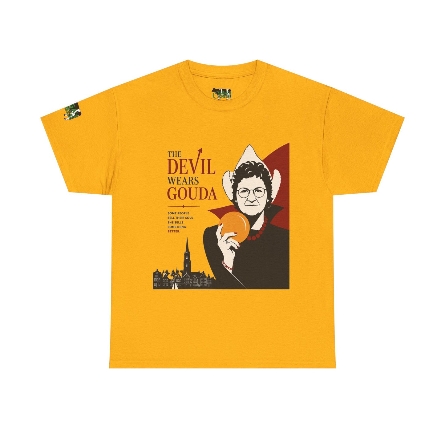 The Devil Wears Gouda T-Shirt – Funny Cheese Parody Tee