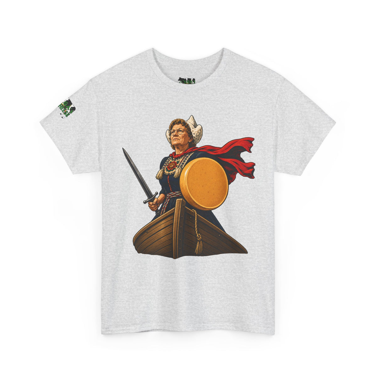 Viking Cheese Warrior T-Shirt — “The Goudassey” Graphic Tee