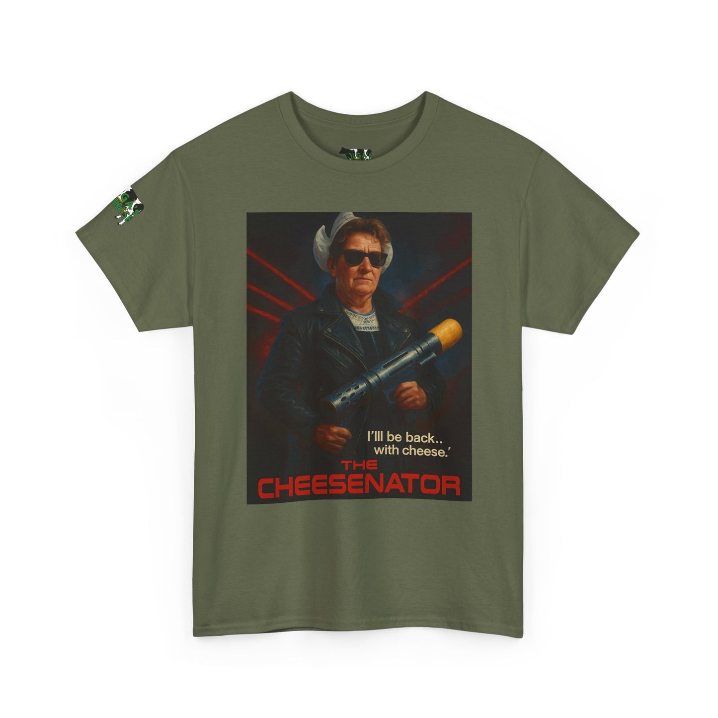 Cheesenator T-Shirt — 'I'll Be Back... with Cheese' Retro Poster Tee
