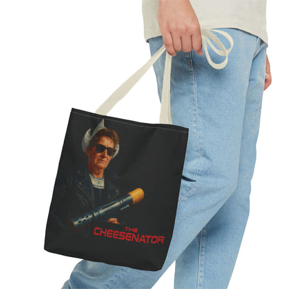 Cheesenator Graphic Tote Bag — Retro Cool Novelty Carryall